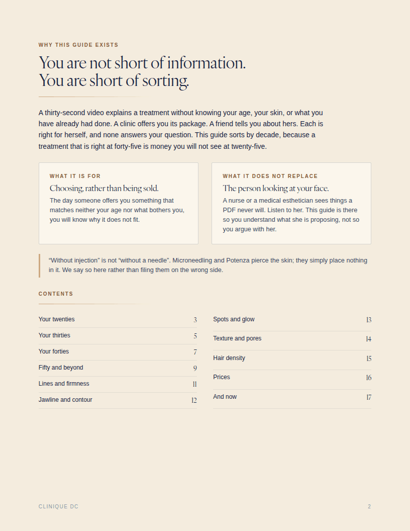 The “why this guide exists” page and the contents
