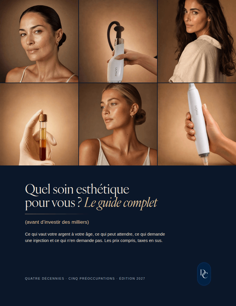 La couverture du guide : six photos de soins et d’appareils de la clinique