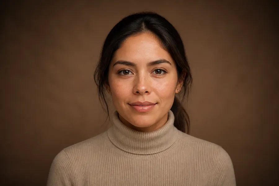 Clear face of a young woman with no dark spots, prevention in Laval