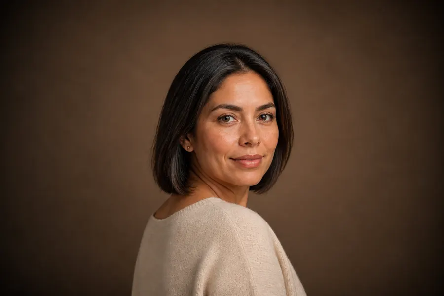 Face of a woman in her 40s with accumulated dark spots, treatment in Laval