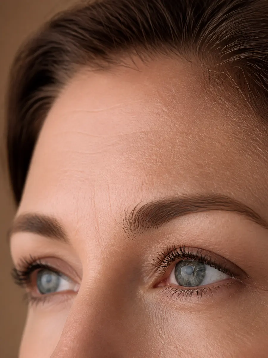 Two vertical lines etched between the brows, frown lines, Clinique DC in Sainte-Rose, Laval