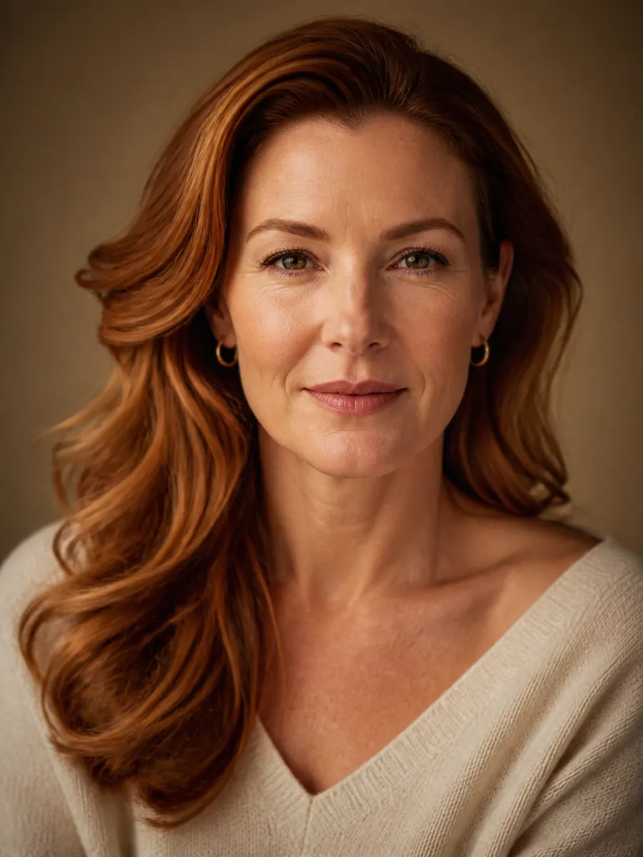 Portrait of a woman with an expressive face and softened wrinkles, wrinkle treatment in Sainte-Rose, Laval