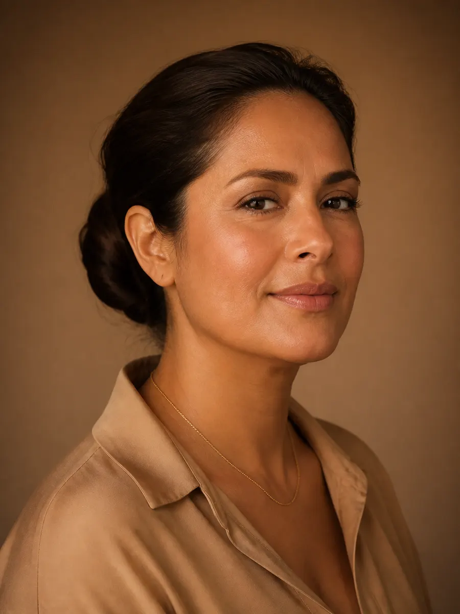 Portrait of a woman with an even complexion free of dark spots, pigmentation treatment in Laval