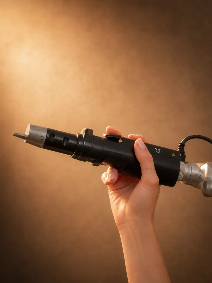 La pièce à main du laser picoseconde PicoSure utilisé pour le détatouage à la clinique