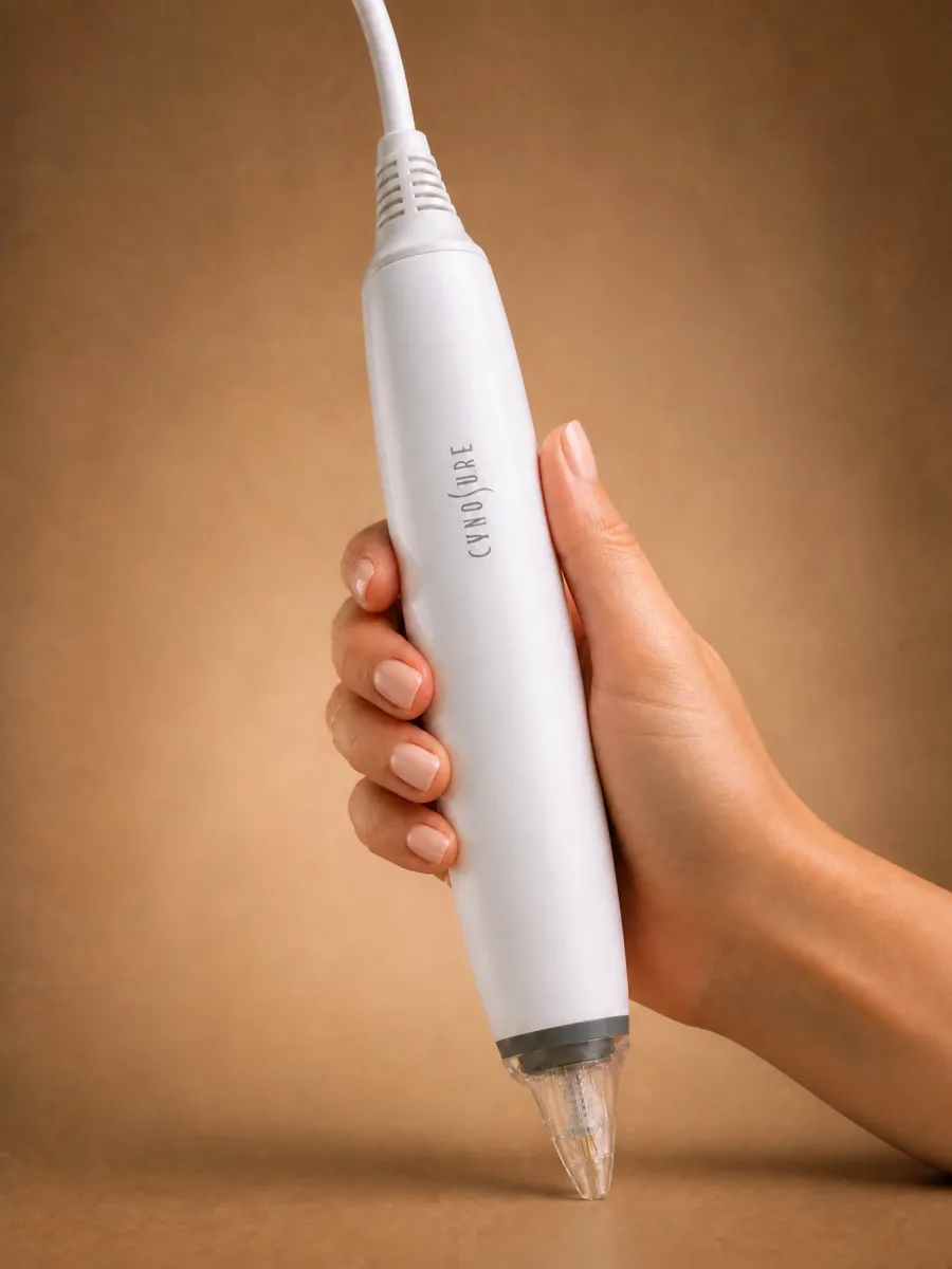 The Potenza handpiece, held in a hand